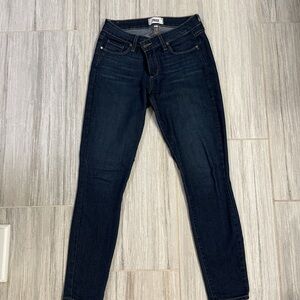PAIGE Dark Blue Ankle & Cropped Jeans